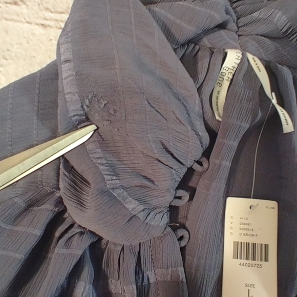 Feather Bone Anthropologie Blouse Marietta High Neck L - Picture 6 of 12